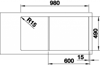 Blanco AXIA III 6 S dřez vestavný antracit granit 524 643