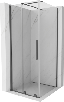 Mexen Velar sprchový kout 120x120 cm, průhledná, šedá kartáčovaná 871-120-120-01-66