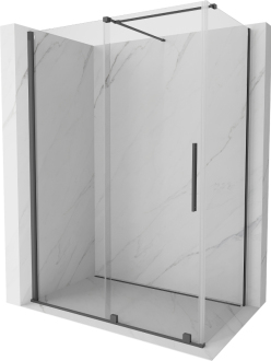 Mexen Velar sprchový kout 130x70 cm, průhledná, šedá kartáčovaná 871-130-070-01-66