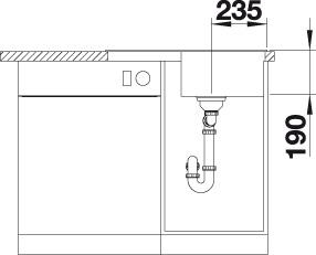 Blanco ZIA 45 S Compact dřez vestavný antracit granit 524 721