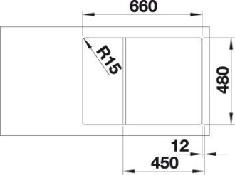 Blanco ZIA 45 S Compact dřez vestavný kávová granit 524 730
