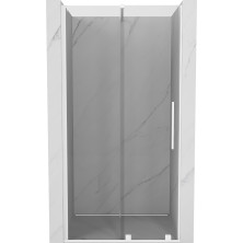 Mexen Velar posuvné sprchové dveře 90 cm, průhledné, bílé - 871-090-000-01-20