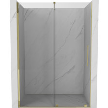 Mexen Velar posuvné sprchové dveře 130 cm, průhledné, zlaté - 871-130-000-01-50