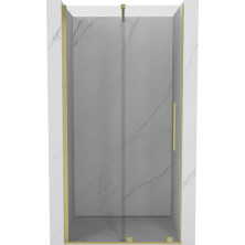 Mexen Velar posuvné sprchové dveře 100 cm, transparentní, broušené zlato 871-100-000-01-55
