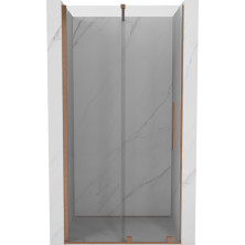 Mexen Velar posuvné sprchové dveře 90 cm, transparentní, broušená měď - 871-090-000-01-65