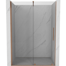 Mexen Velar posuvné sprchové dveře 130 cm, transparentní, broušená měď - 871-130-000-01-65