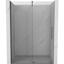 Mexen Velar posuvné sprchové dveře 130 cm, transparent, šedá kartáčovaný 871-130-000-01-66