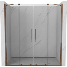 Mexen Velar Duo posuvné sprchové dveře 170 cm, transparent, růžové zlato 871-170-000-02-60