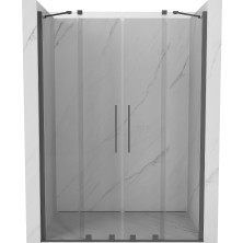 Mexen Velar Duo posuvné sprchové dveře 140, transp., šedá kartáč. 871-140-000-02-66