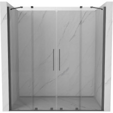 Mexen Velar Duo posuvné sprchové dveře 170, transp., šedá kartáč. 871-170-000-02-66
