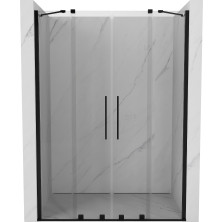Mexen Velar Duo posuvné sprchové dveře 140 cm, průhledné, černé - 871-140-000-02-70