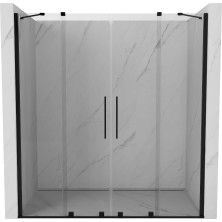 Mexen Velar Duo posuvné sprchové dveře 170 cm, průhledné, černé - 871-170-000-02-70