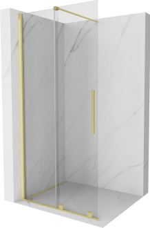 Mexen Velar Walk-in sprchová stěna 85x200, 8 transp., broušené zlato 871-085-000-03-55