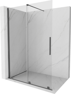 Mexen Velar Walk-in sprchová stěna 130x200, transp. 8, šedá kartáč. 871-130-000-03-66