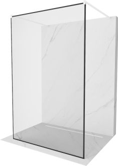 Mexen Kioto volně stojící sprchová stěna 160x200 cm, černý vzor 8, bílá 800-160-002-20-70