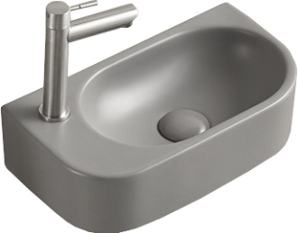 Mexen Viera levé umyvadlo na desku 40 x 21 cm, světle šedá matná - 21274061L