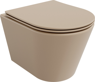 Mexen Rico rimless WC + SLIM soft-close sedátko,  duroplast, cappuccino matt 30724064