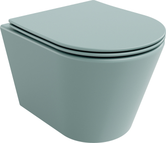 Mexen Rico rimless WC + SLIM soft-close sedátko, Duroplast, světle zelená matná 30724048