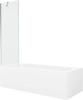 Mexen Vega vana 150x70cm panel + zástěna 60 cm, transparent, chrom 550115070X9506000001