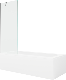 Mexen Vega vana 150x70cm panel + zástěna 70 cm, transparent, chrom 550115070X9507000001