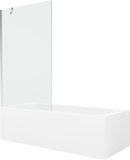 Mexen Vega vana 150x70cm panel + zástěna 100 cm, transparent, chrom 550115070X9510000001
