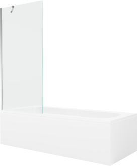 Mexen Vega vana 170x70cm panel + zástěna 80 cm, transparent, chrom 550117070X9508000001