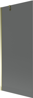 Mexen Next vanová zástěna jednokřídlá 80 x 150 cm, grafit, zlatá - 895-080-000-00-40-50