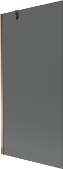 Mexen Next vanová zástěna jednokřídlá 90 x 150 cm, grafit, růžové zlato - 895-090-000-00-40-60
