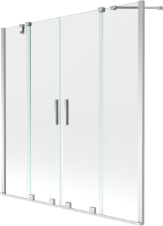 Mexen Velar Duo vanová zástěna, 160x150, transp., chrom 896-160-000-02-01