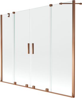 Mexen Velar Duo vanová zástěna, 200x150, transp., růžové zlato 896-200-000-02-60