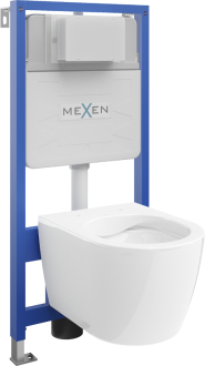 Sada podomítkového WC Mexen, rám Felix Slim s WC mísou Carmen, bílá - 6103388XX00
