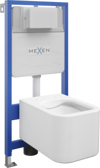 Sada podomítkového WC Mexen, rám Felix Slim s WC mísou Elis, bílá - 6103391XX00
