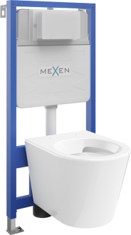 Sada podomítkového WC Mexen, rám Felix Slim s WC mísou Rico, bílá - 6103372XX00