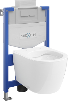 Sada podomítkového WC Mexen, rám Felix XS-U s WC mísou Carmen, bílá - 6853388XX00