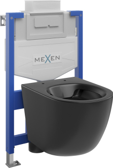Předstěnová instalace Mexen Felix XS-U s WC Lena, matná černá 6853322XX85