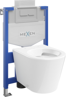 Podomítková toaletní sada Mexen, rám Felix XS-U, s toaletní mísou Rico, bílá - 6853372XX00