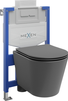 Předstěnová instalace Mexen Fenix XS-U s WC Rico a sedátkem S-F, šedá matná 68530724071