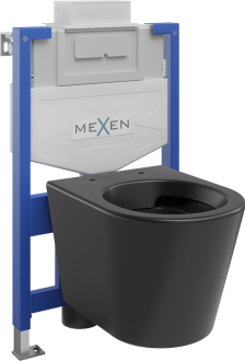 Předstěnová instalace Mexen Felix XS-U s WC Rico, matná černá 6853372XX85