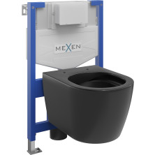 Sada podomítkového WC Mexen, rám Fenix XS-F s WC mísou Carmen, matná černá - 6803388XX85