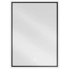 Mexen Erma osvětlené koupelnové zrcadlo 50x70 cm, LED 6000K, černý rám 9814-050-070-611-70