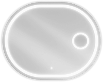 Mexen Umba osvětlené koupelnové zrcadlo s kosmetickým zrcátkem 80 x 60 cm, LED 6000K, proti zapařování - 9822-080-060-611-00