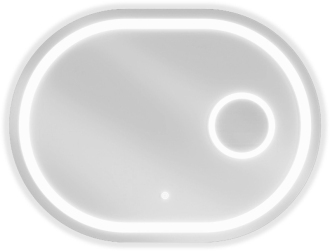 Mexen Umba osvětlené koupelnové zrcadlo s kosmetickým zrcátkem 100 x 80 cm, LED 6000K, proti zapařování - 9822-100-080-611-00