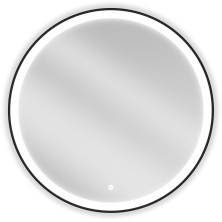 Mexen Esso koupelnové zrcadlo, kulaté 80, LED 6000K, černý rám 9825-080-080-611-70