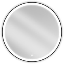 Mexen Esso koupelnové zrcadlo, kulaté 90, LED 6000K, černý rám 9825-090-090-611-70