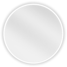 Mexen Loft kulaté koupelnové zrcadlo 30 cm, bílý rám - 9850-030-030-000-20