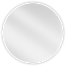 Mexen Loft kulaté koupelnové zrcadlo 70 cm, bílý rám - 9850-070-070-000-20