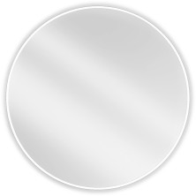 Mexen Loft kulaté koupelnové zrcadlo 90 cm, bílý rám - 9850-090-090-000-20