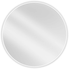 Mexen Loft kulaté koupelnové zrcadlo 100 cm, bílý rám - 9850-100-100-000-20