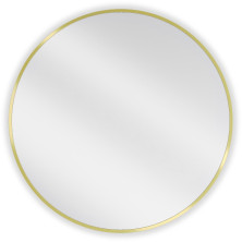 Kulaté koupelnové zrcadlo Mexen Loft 70 cm, zlatý rám - 9850-070-070-000-50