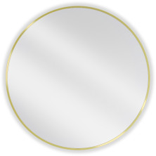 Kulaté koupelnové zrcadlo Mexen Loft 80 cm, zlatý rám - 9850-080-080-000-50
